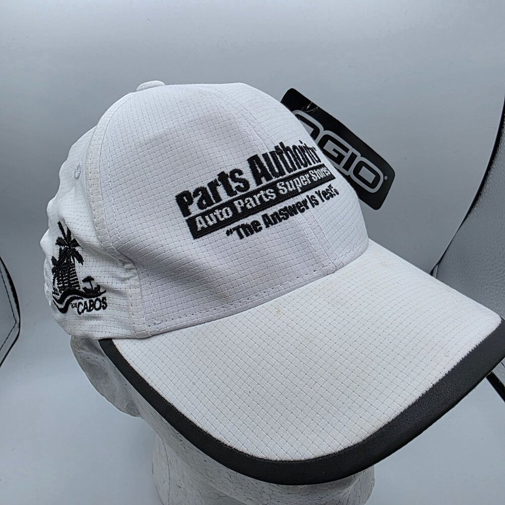 OGIO Mens White Adjustable Hat Cap Casual Los Cabos 2022 Parts Authority Work